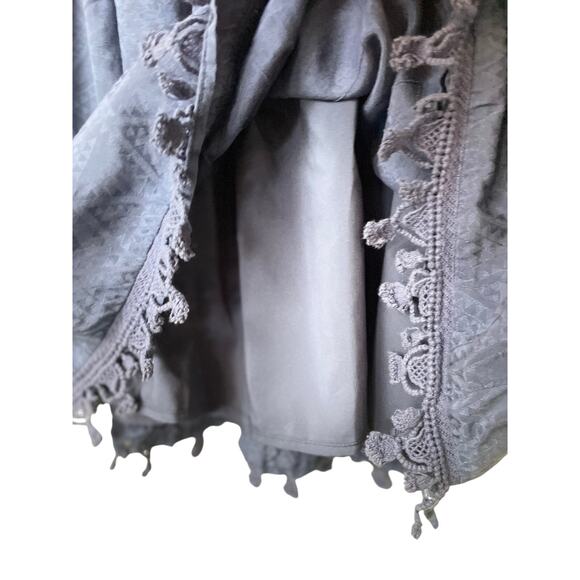 Sea New York Women's Boho Dress Size 8 Silk Blend Crochet Pom Pom Detail - Picture 7 of 16